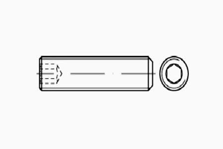 HEAXAGON SOCKET SET SCREW WITH FLAT POINT