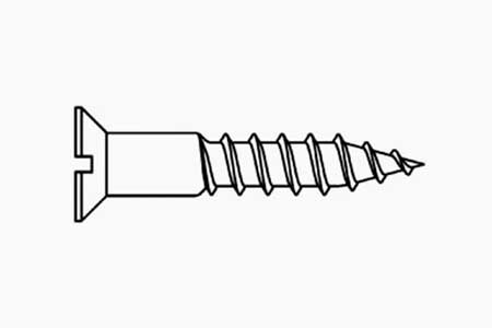 SLOTTED COUNTERSUNK HEAD WOOD SCREW