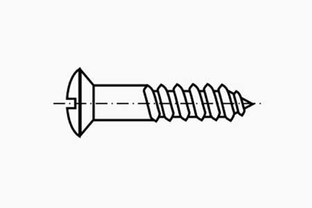 SLOTTED RAISED COUNTERSUNK HEAD WOOD SCREWS