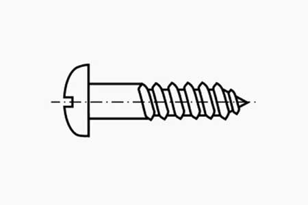 SLOTTED ROUND HEAD WOOD SCREW